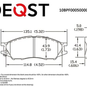 Колодки тормозные передние дисковые Deqst