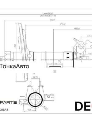 DEQST Амортизатор подвески передний правый
