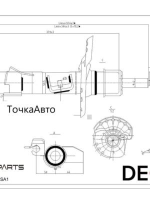 DEQST Амортизатор подвески передний левый