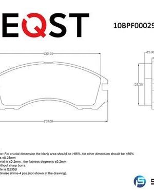 Колодки тормозные передние дисковые Deqst